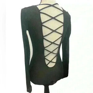 Bear dance long sleeve glitter bodysuit